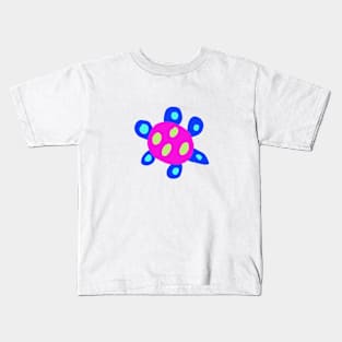 purple blue tortoise design Kids T-Shirt